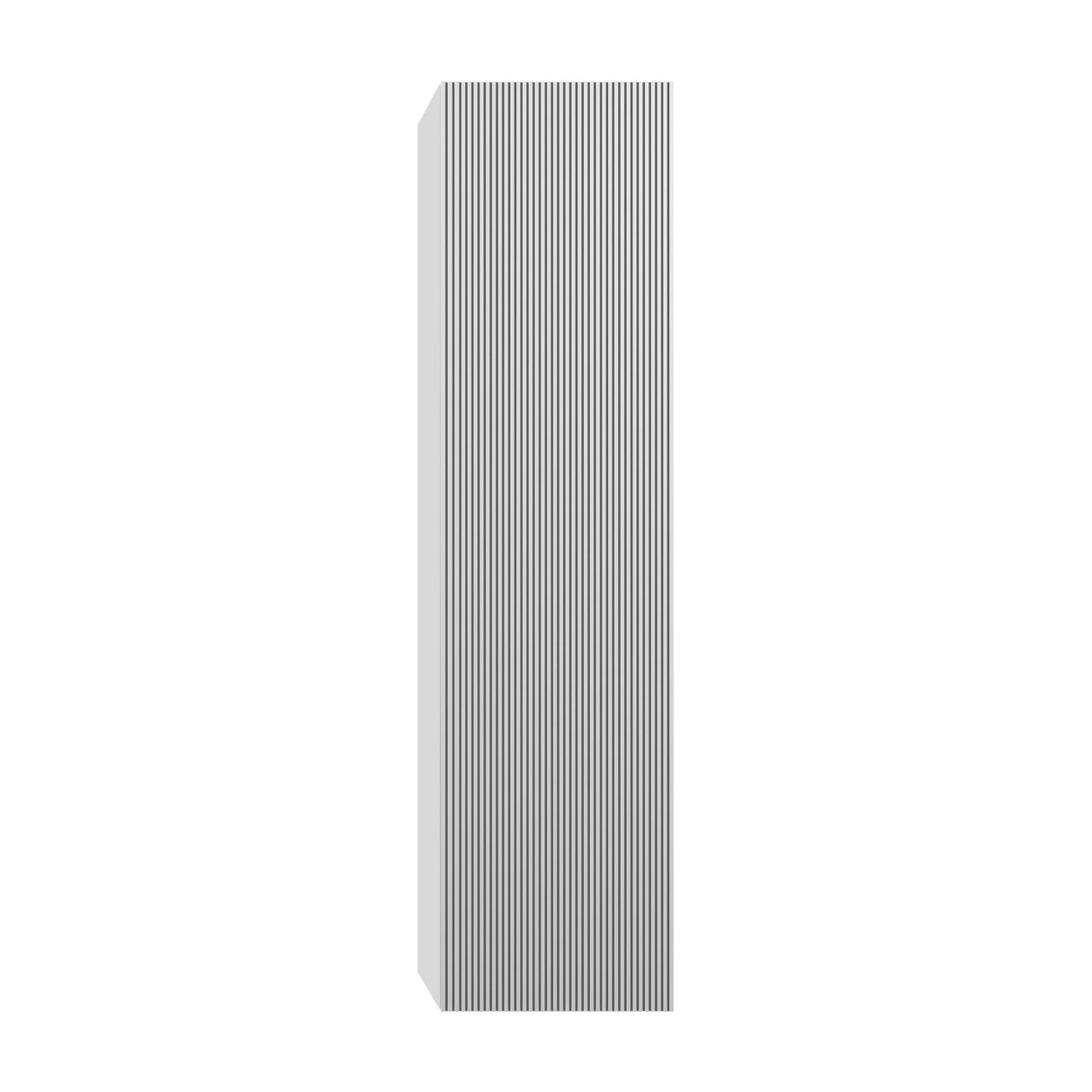 Blossom Positano 12" x 10" x 48" 1-Door Light Gray Wall-Mounted Side Cabinet With 1 Fixed Wood Shelve and 2 Adjustable Glass Shelves