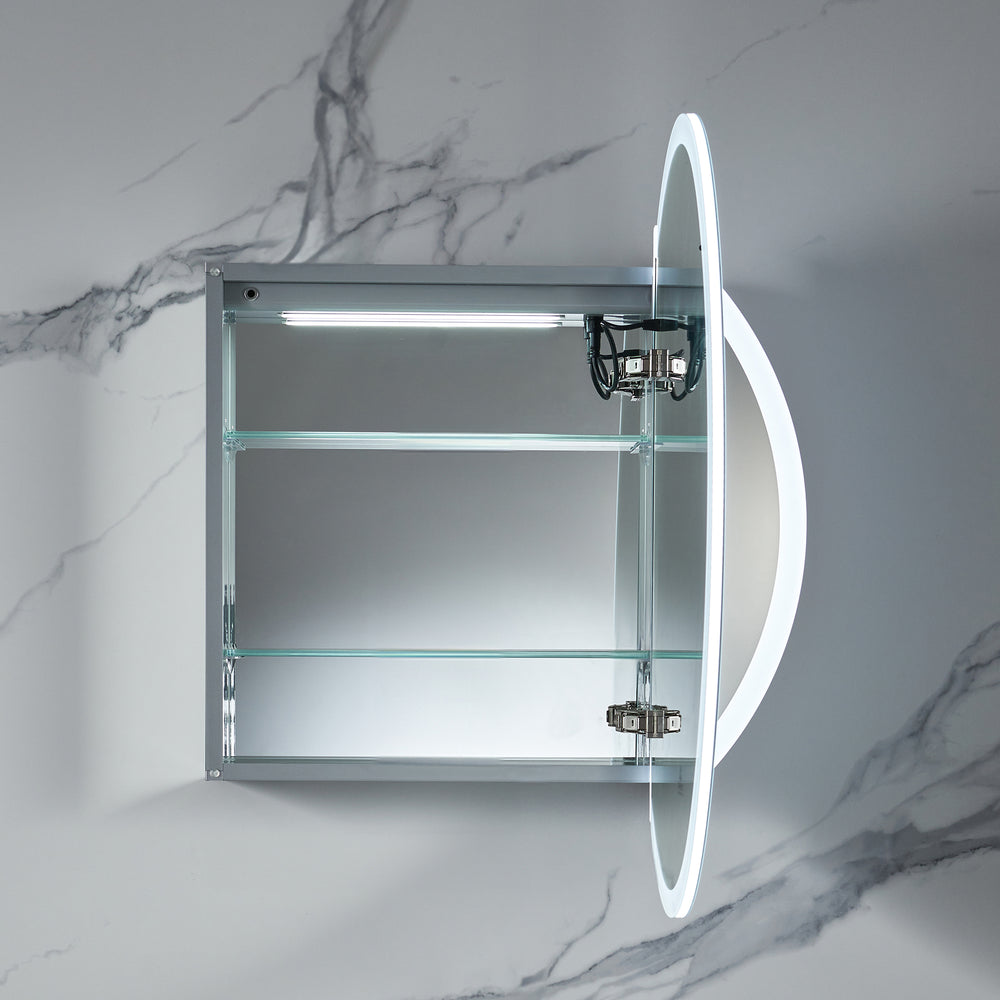 Blossom Regulus 32" x 6" Round LED Medicine Cabinet MCL9 R32 Right