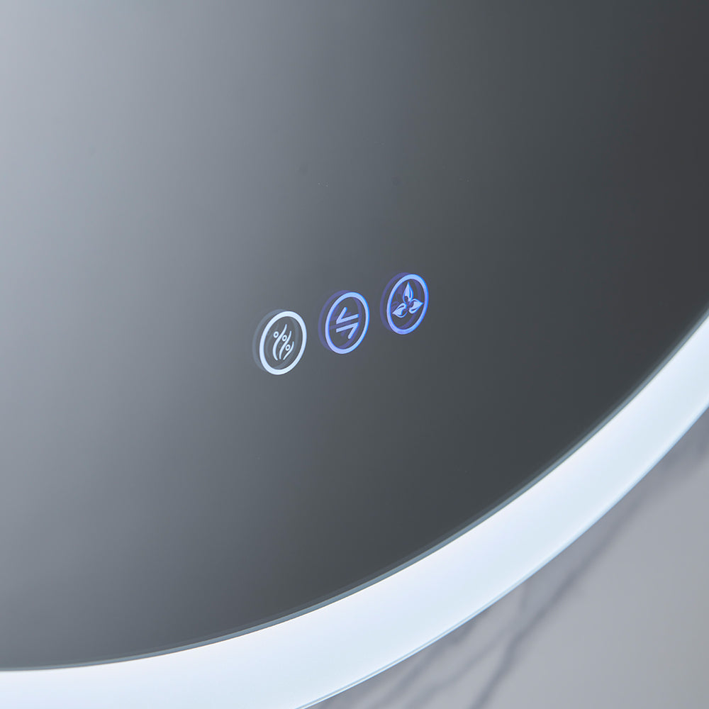 Blossom Regulus 32" x 6" Round LED Medicine Cabinet MCL9 R32 Right