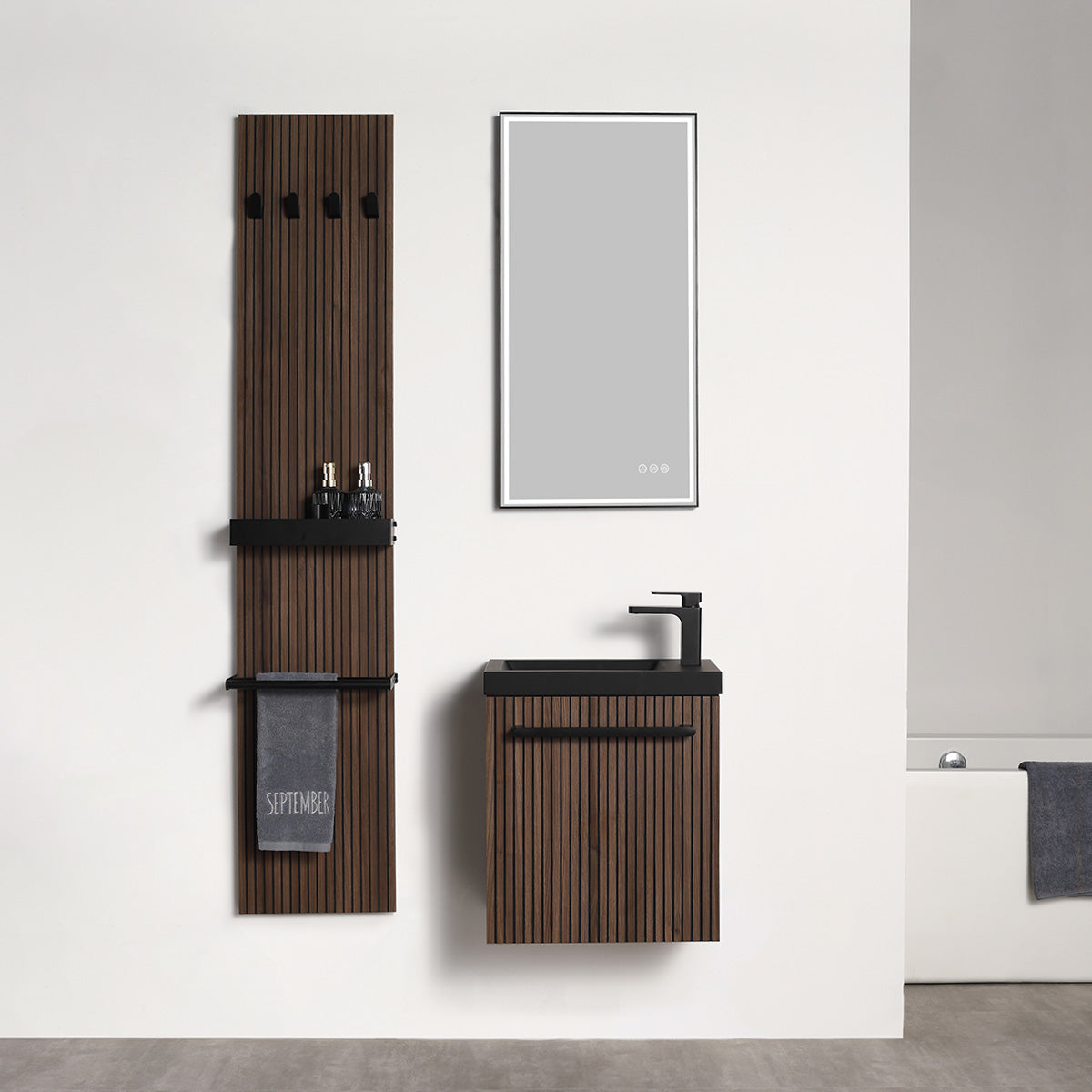 Blossom Rimini 20" Dark Walnut Strip Vanity