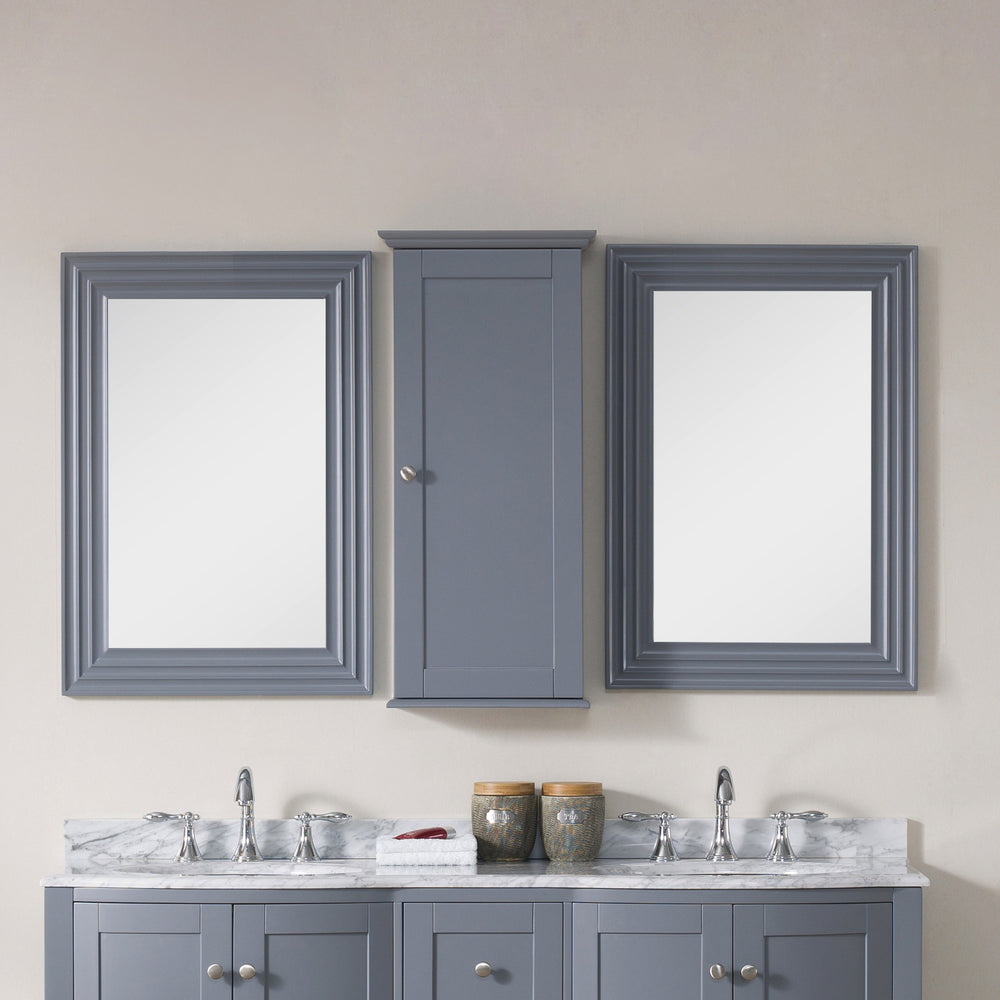 Blossom Rome 60" Charcoal Grey Wall-Mounted Rectangle Mirror Medicine Cabinet