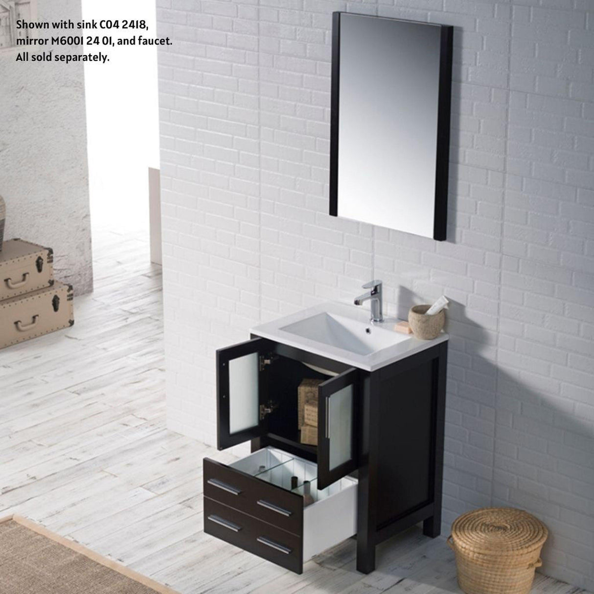 Blossom Sydney 24" Espresso Freestanding Vanity Base