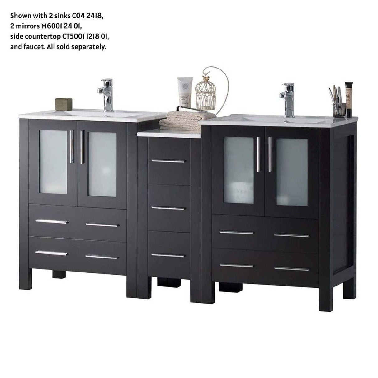 Blossom Sydney 60" Espresso Freestanding Vanity Base