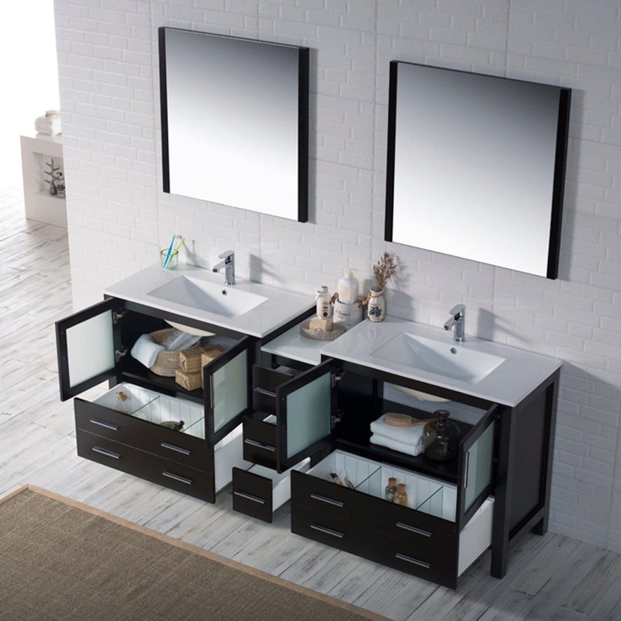 Blossom Sydney 84" Espresso Freestanding Vanity Base