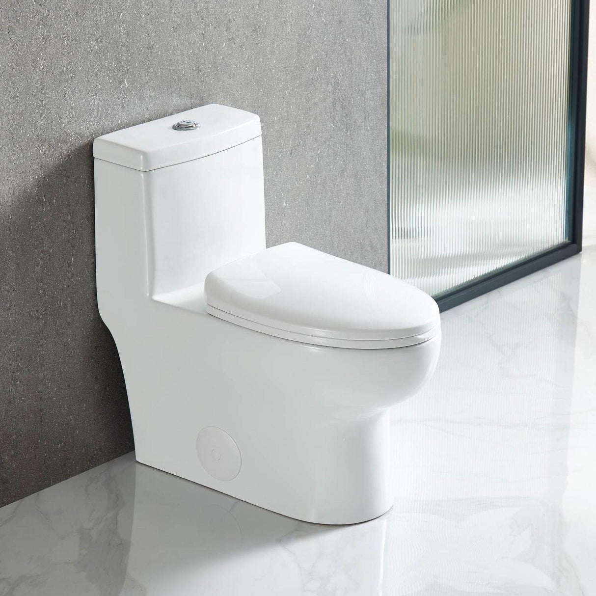 Blossom T9 01 1.1 / 1.6 GPF Dual Flush White One Piece Toilet With Slow-closing Seat Cover