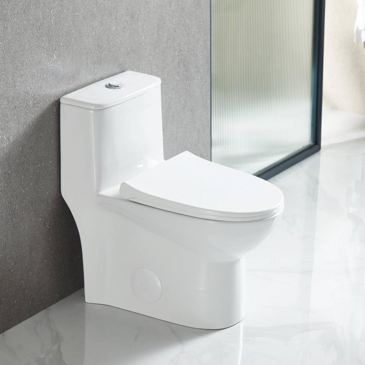 Blossom T9 02 1.1 / 1.6 GPF Dual Flush White One Piece Toilet With Slow-closing Seat Cover