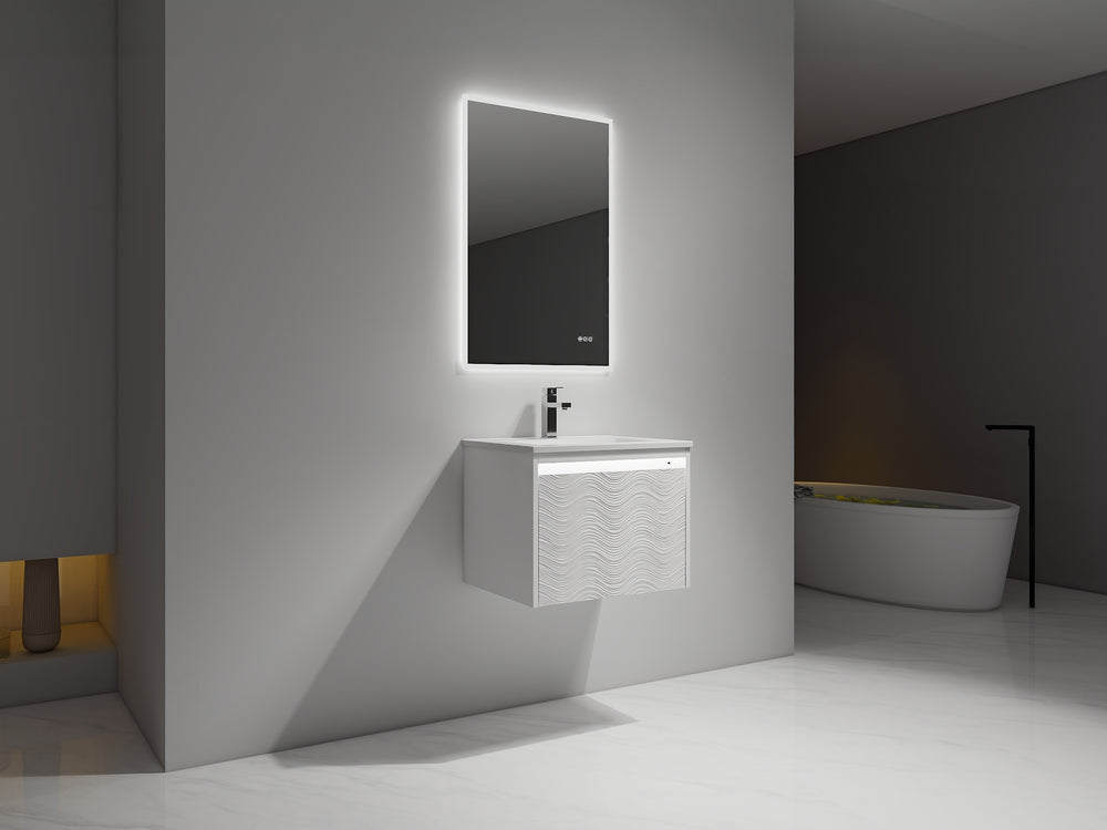 Blossom Voyage 24" Glossy White LED Illuminated Vanity Only