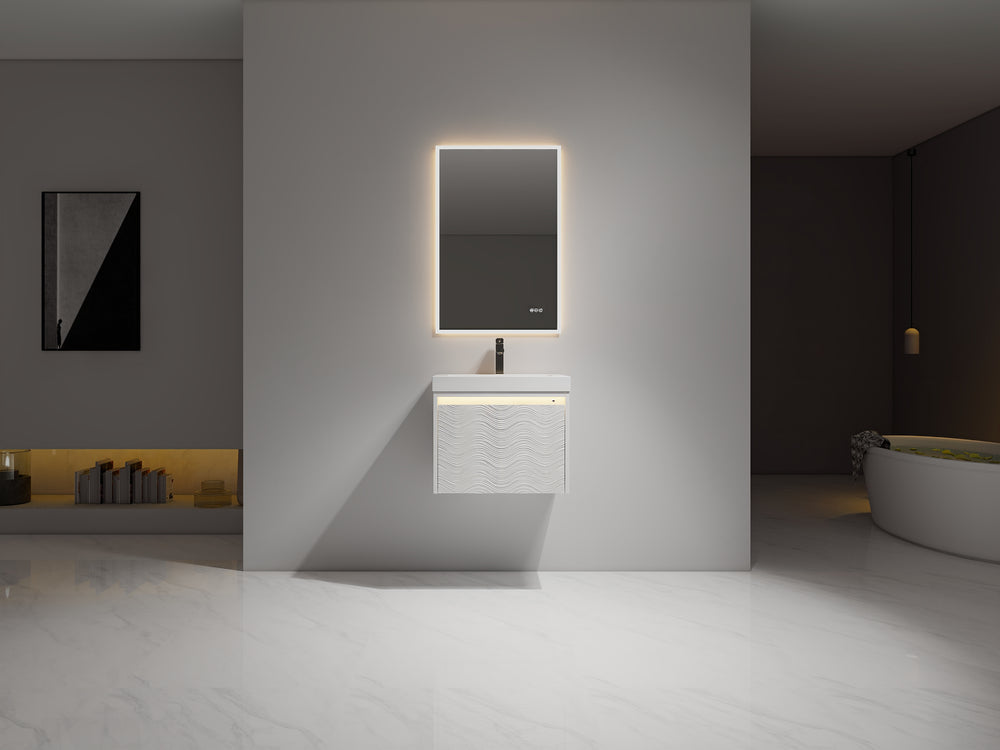 Blossom Voyage 24" Glossy White LED Illuminated Vanity Only