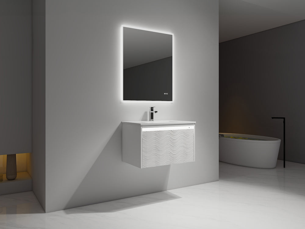 Blossom Voyage 30" Glossy White LED Illuminated Vanity Only