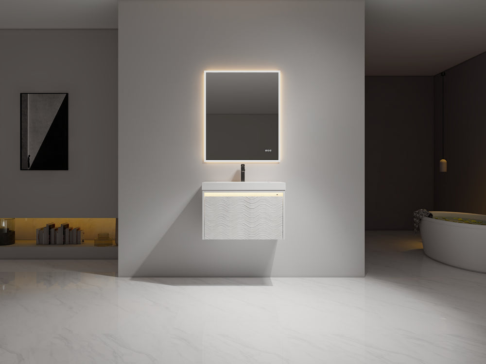 Blossom Voyage 30" Glossy White LED Illuminated Vanity Only