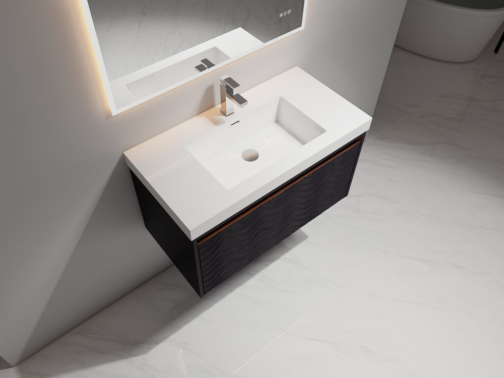 Blossom Voyage 36" Charcoal LED Illuminated Vanity Only