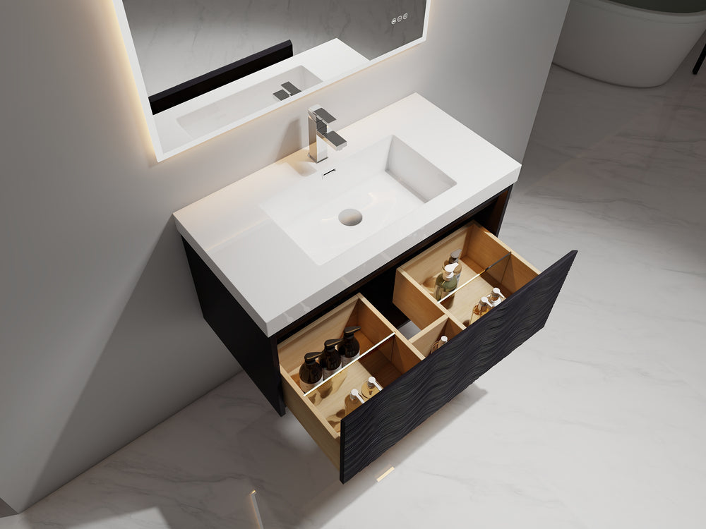 Blossom Voyage 36" Charcoal LED Illuminated Vanity Only