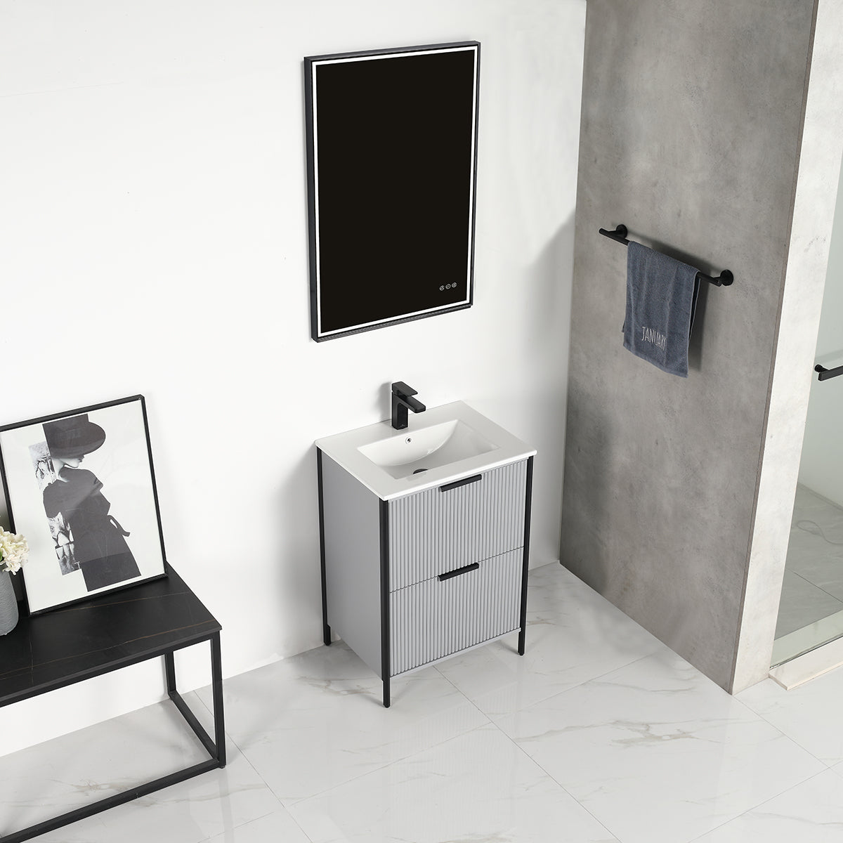 Blossom Zurich 24" Metal Grey Vanity