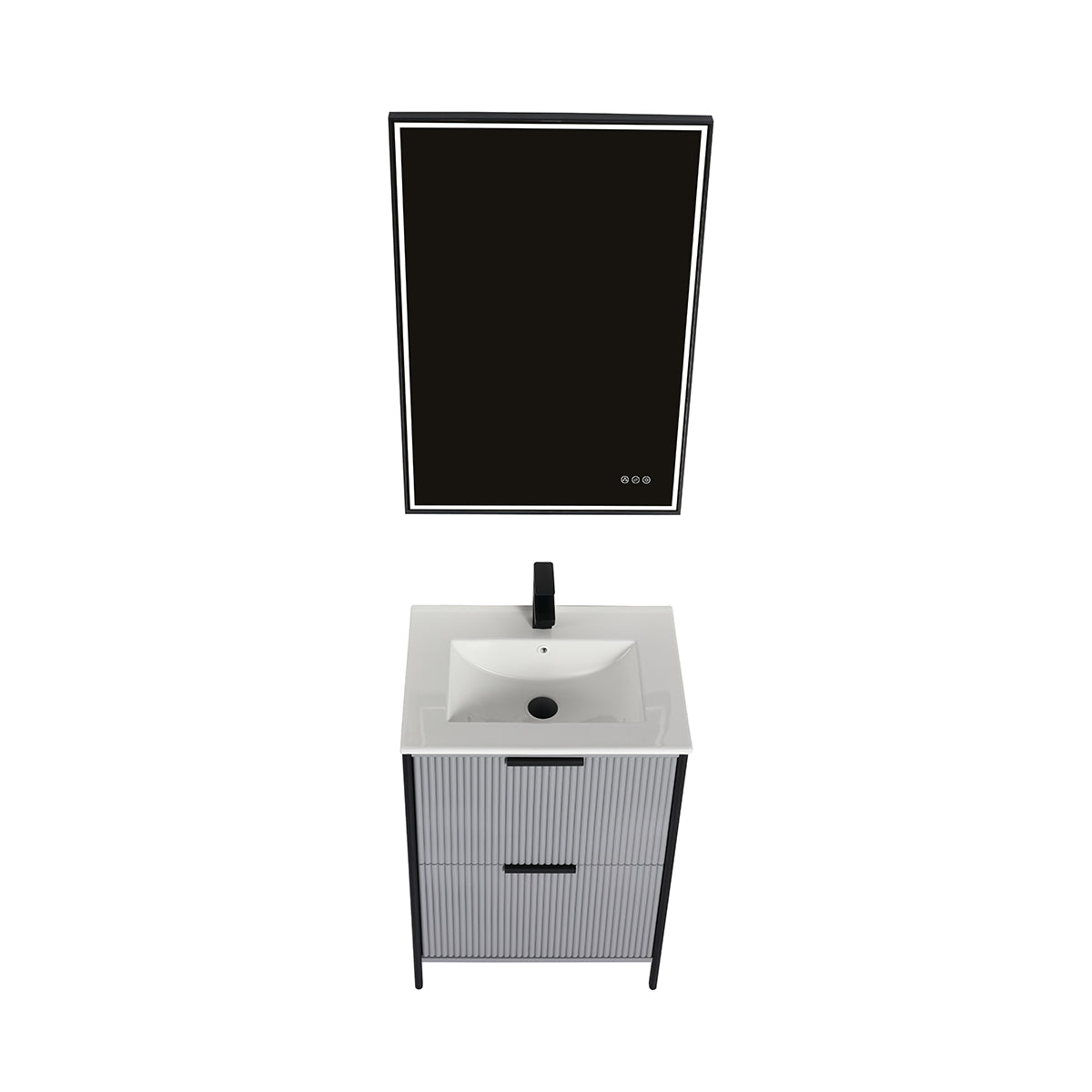 Blossom Zurich 24" Metal Grey Vanity