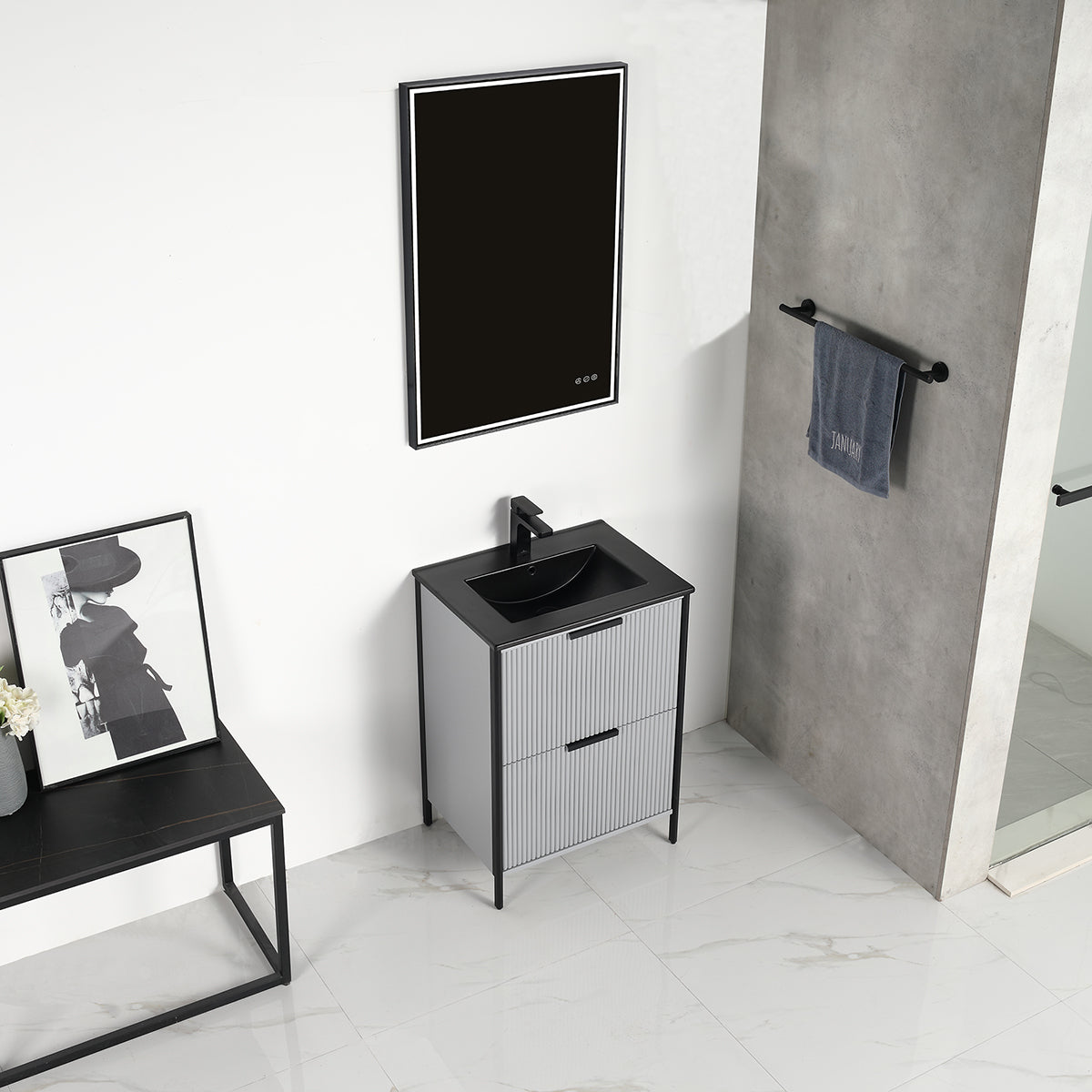 Blossom Zurich 24" Metal Grey Vanity