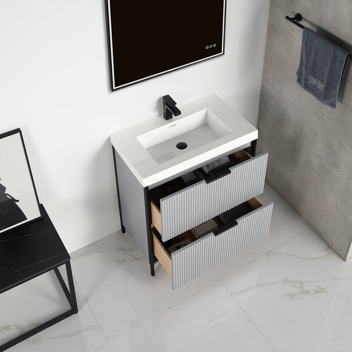 Blossom Zurich 30" Metal Grey Vanity