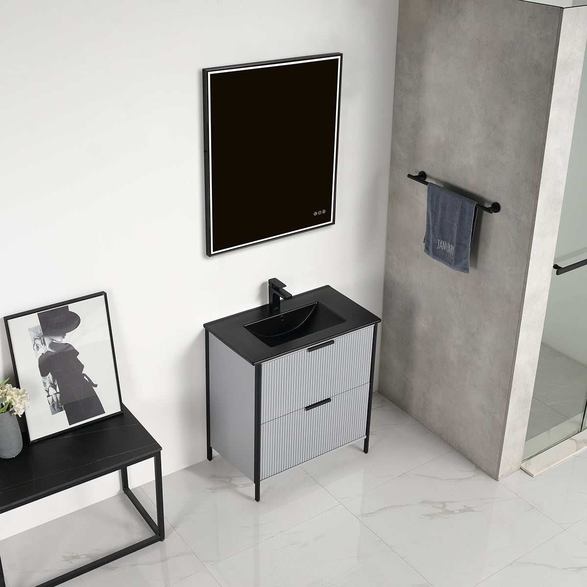 Blossom Zurich 30" Metal Grey Vanity