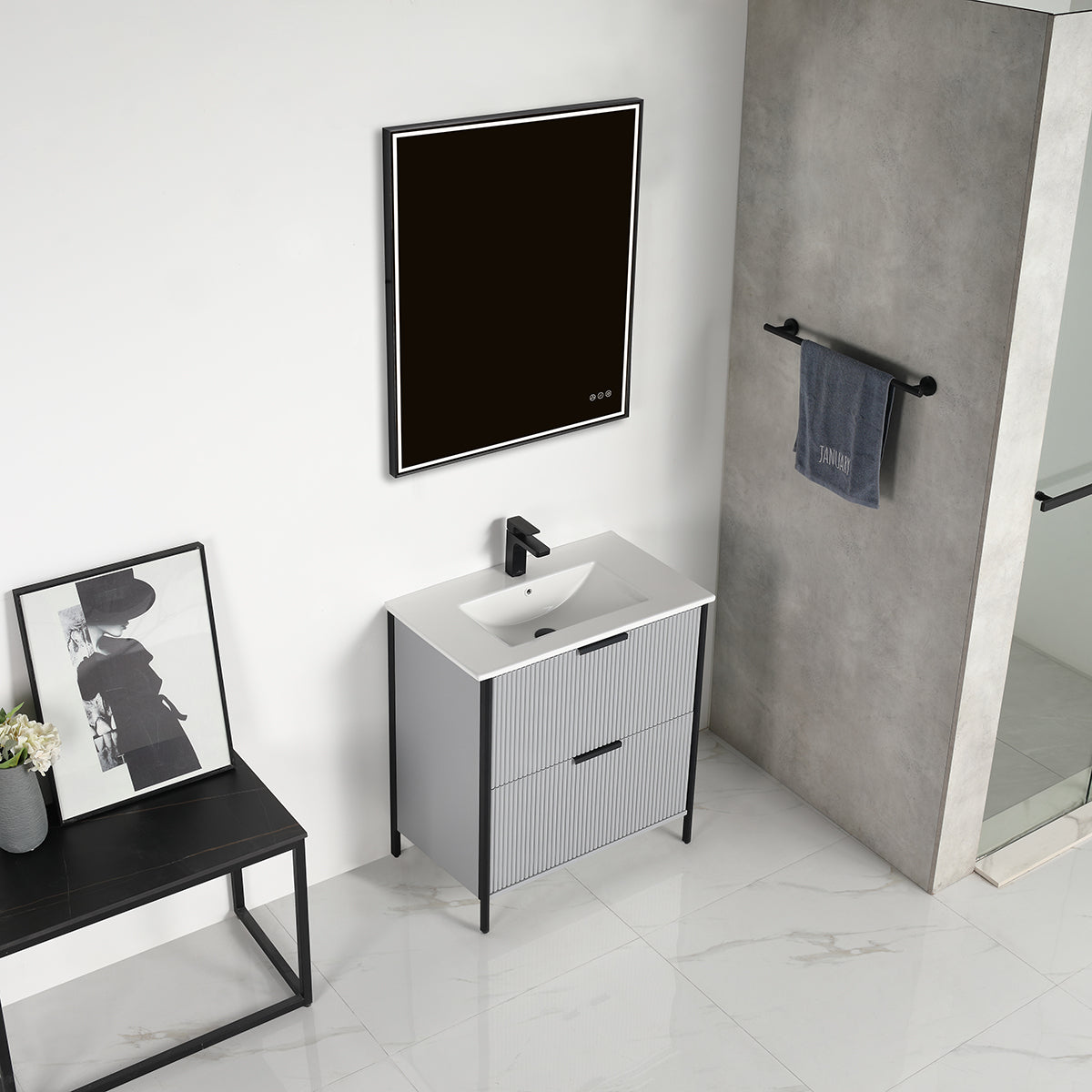 Blossom Zurich 30" Metal Grey Vanity