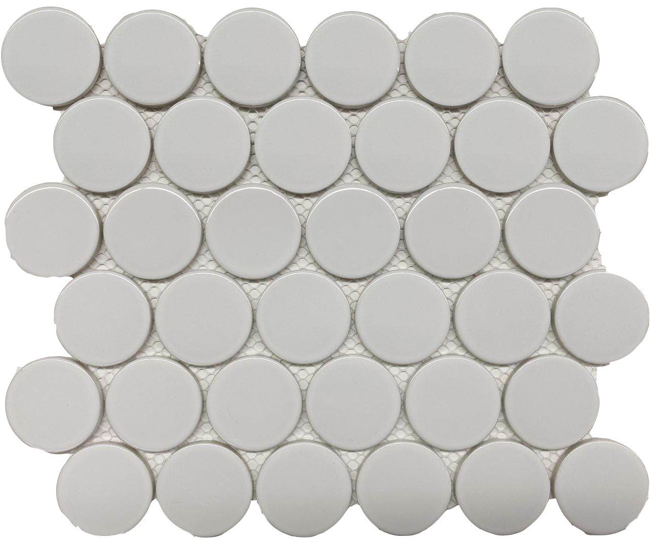 Roca Tile Usa Inc United States Ceramic Tile Cc Mosaics Plus+ Ii Matte Gray 2 Inch Dot Porcelain Mosaics. Ufcc164-12Mt 1 Sheet = .87 Sq. Ft.
