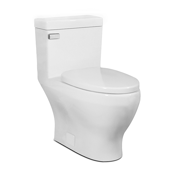 Icera White Cadence One-piece Toilet Chair-height, Elongated