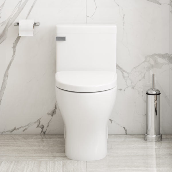 Icera White Cadence One-piece Toilet Chair-height, Elongated