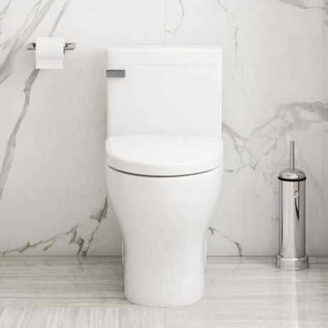 Icera White Cadence One-piece Toilet Chair-height, Elongated