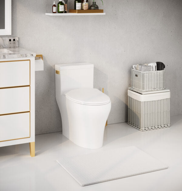 Icera White Muse II One-piece Toilet 1.28GPF, Compact Elongated