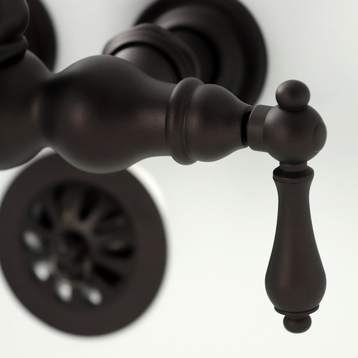 Heritage CA1001T5 Two-Handle 2-Hole Wall Mount Clawfoot Tub Faucet, Oil Rubbed Bronze