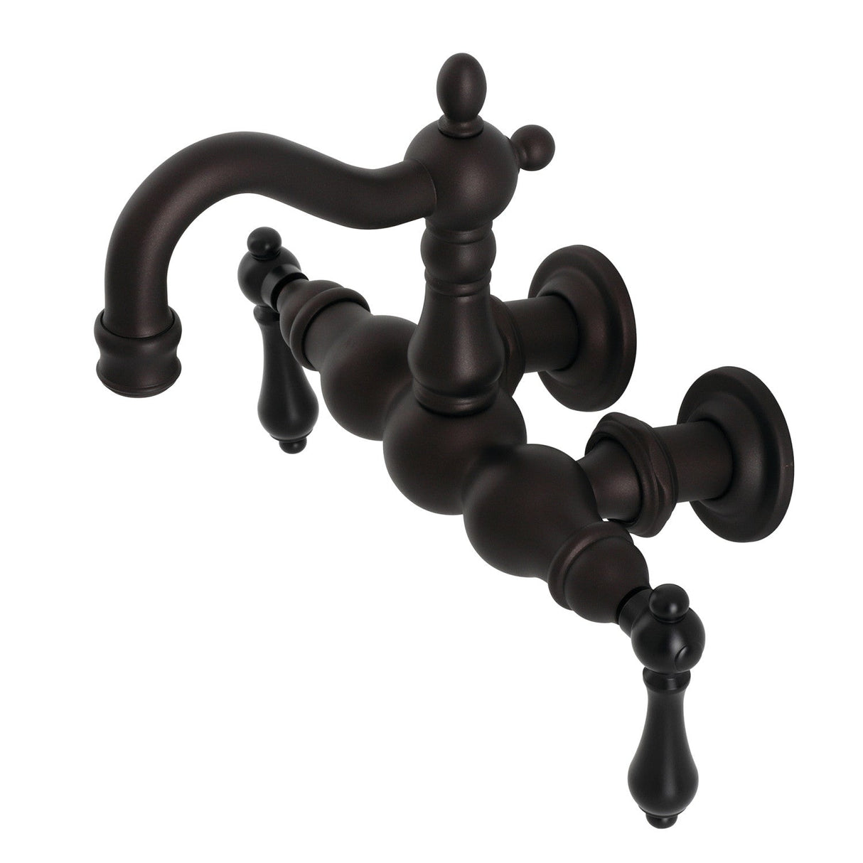 Heritage CA1001T5 Two-Handle 2-Hole Wall Mount Clawfoot Tub Faucet, Oil Rubbed Bronze