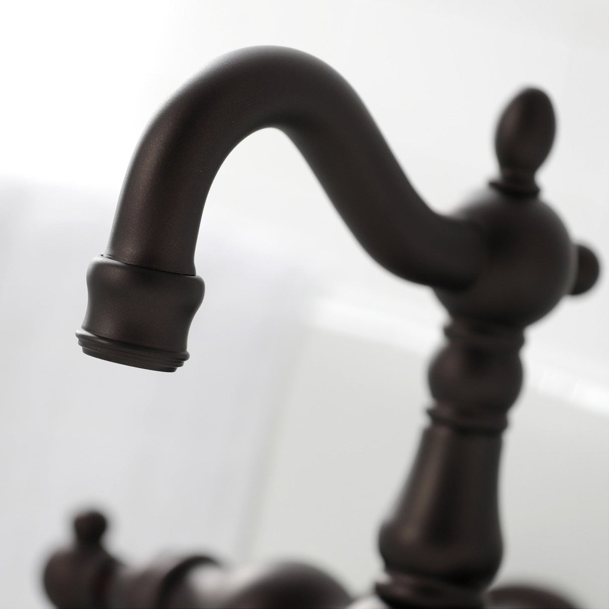 Heritage CA1003T5 Two-Handle 2-Hole Wall Mount Clawfoot Tub Faucet, Oil Rubbed Bronze