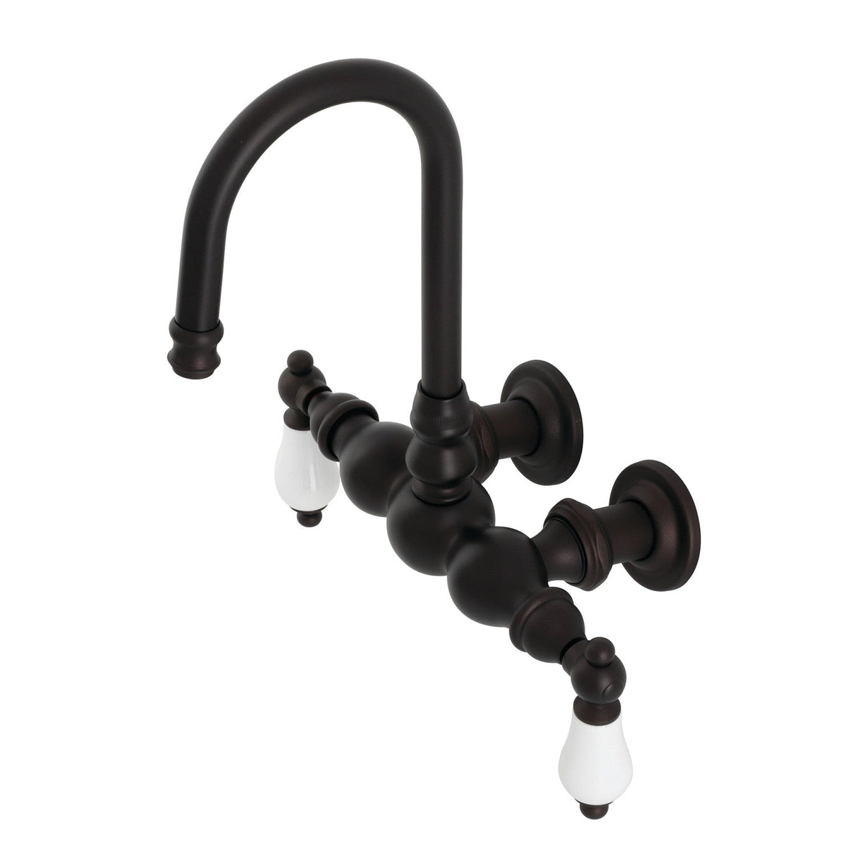 Vintage CA5T5 Two-Handle 2-Hole Wall Mount Clawfoot Tub Faucet, Oil Rubbed Bronze