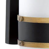 Brian Patrick Flynn for Crystorama Capsule 1 Light Matte Black + Textured Gold Outdoor Sconce CAP-8501-MK-TG