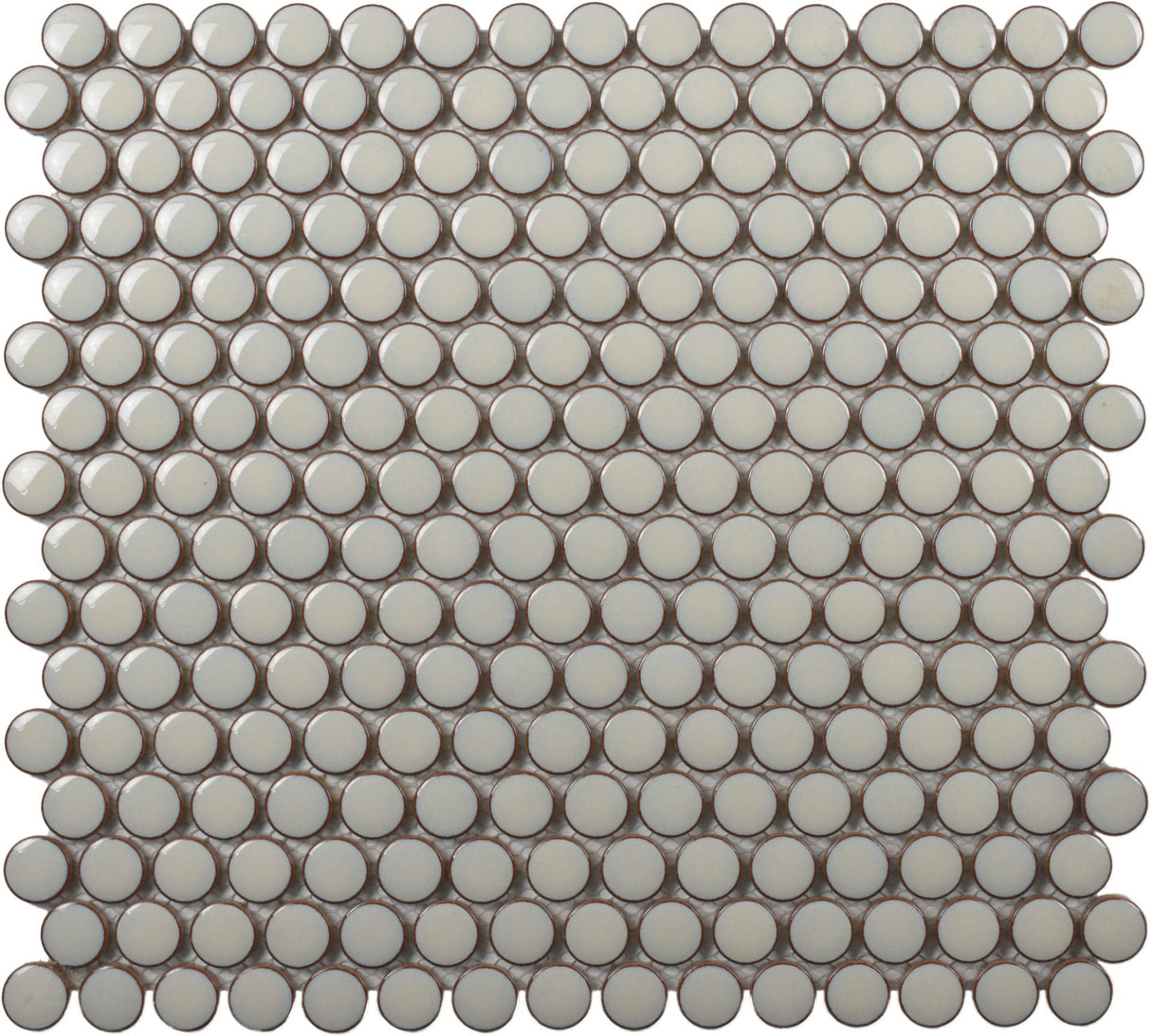 Roca Tile Usa Inc United States Ceramic Tile Cc Mosaics Plus+ Ii Bright Cream Penny Round Porcelain Mosaics. Ufcc126-12Mt 1 Sheet = 1 Sq. Ft.