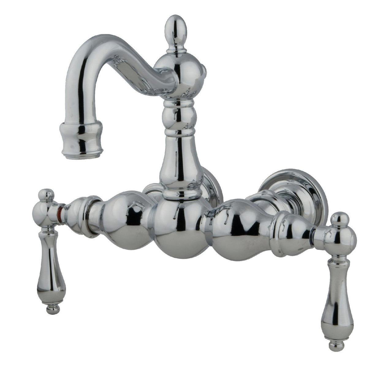 Vintage CC1002T1 Two-Handle 2-Hole Tub Wall Mount Clawfoot Tub Faucet, Polished Chrome