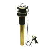 Vintage CC1005 Brass Chain and Plug Bathroom Sink Drain with Overflow, 20 Gauge, Oil Rubbed Bronze