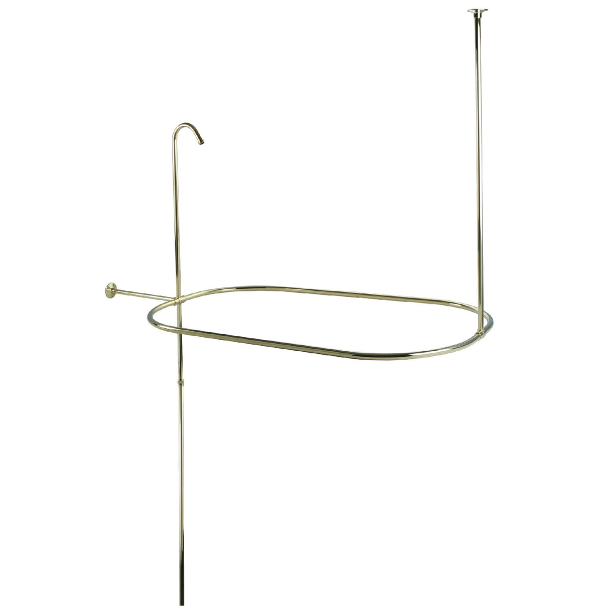 Vintage CC10402 61-Inch Shower Riser with Rectangular Enclosure, Polished Brass