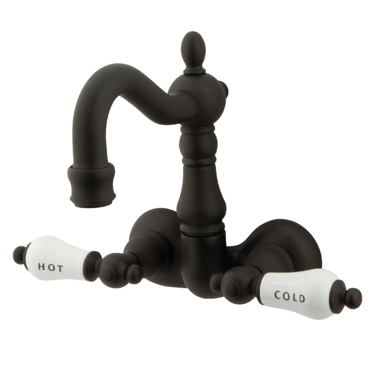 Vintage CC1073T5 Two-Handle 2-Hole Tub Wall Mount Clawfoot Tub Faucet, Oil Rubbed Bronze