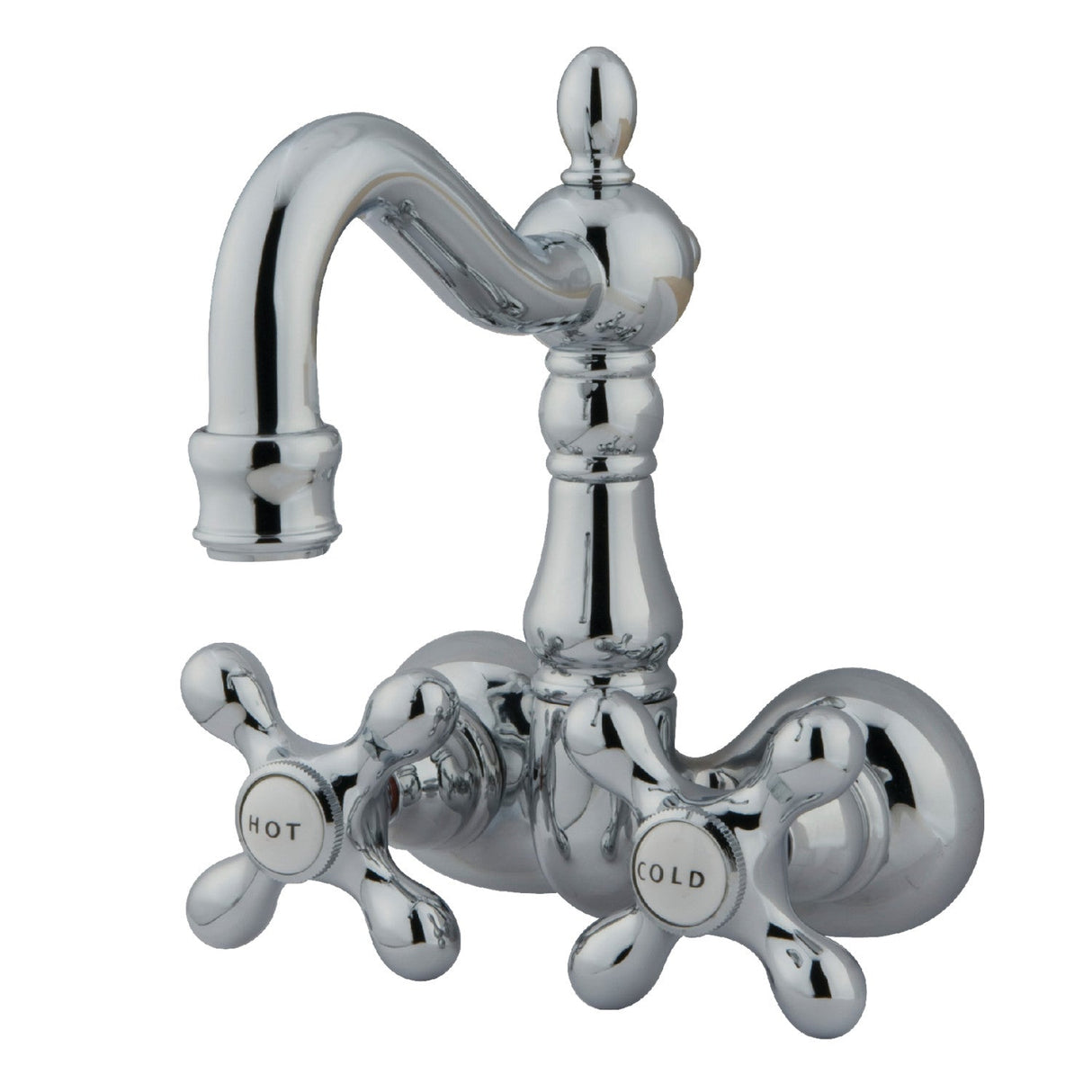 Vintage CC1078T1 Two-Handle 2-Hole Tub Wall Mount Clawfoot Tub Faucet, Polished Chrome