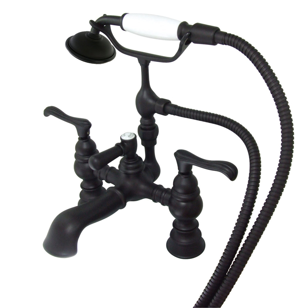 Vintage CC1152T5 Two-Handle 2-Hole Deck Mount Clawfoot Tub Faucet with Hand Shower, Oil Rubbed Bronze