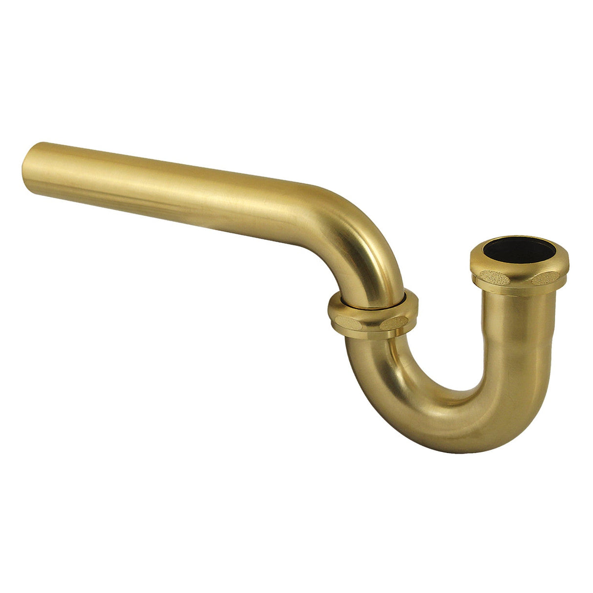 Made To Match CC1187 1-1/4 Inch Decor P-Trap without Flange, 12-7/8 Inch Length, 18 Gauge, Brushed Brass