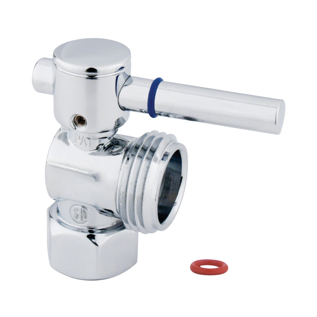 Fauceture CC13001DL 1/2-Inch FIP x 3/4-Inch Hose Thread Quarter-Turn Angle Stop Valve, Polished Chrome