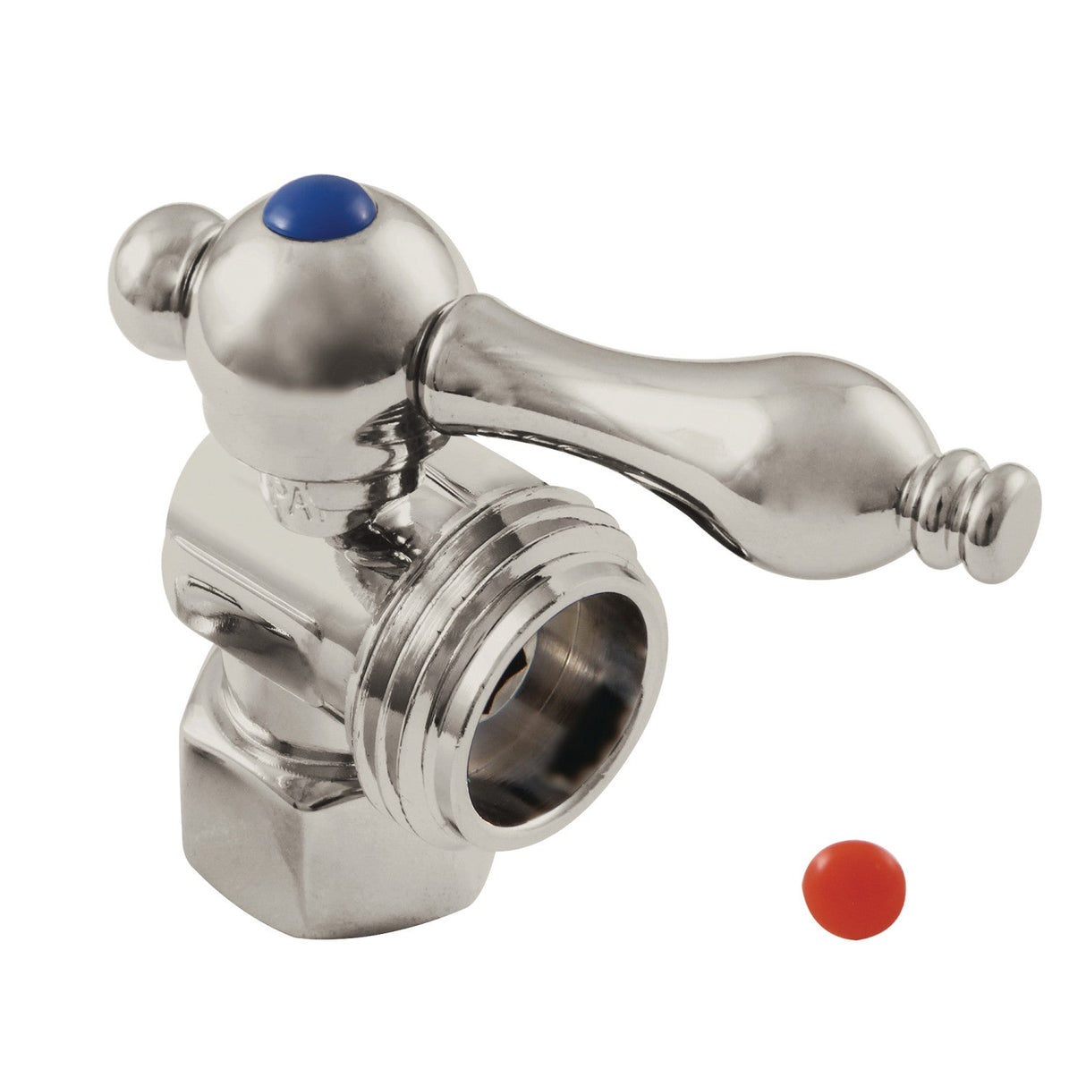 Vintage CC13008 1/2-Inch FIP x 3/4-Inch Hose Thread Quarter-Turn Angle Stop Valve, Brushed Nickel