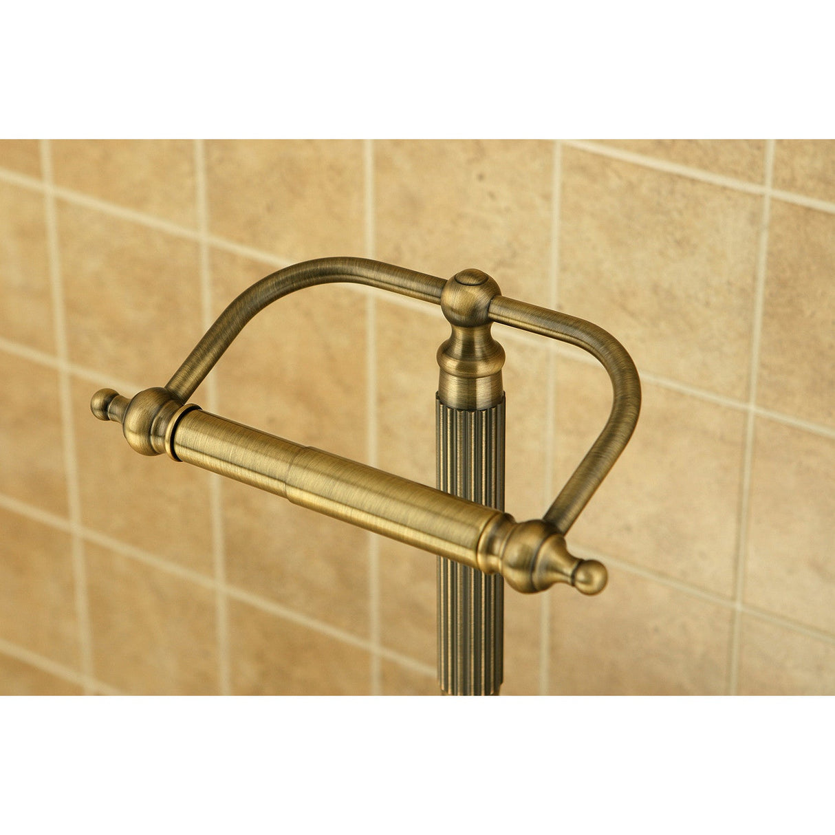 Georgian CC2103 Freestanding Toilet Paper Holder, Antique Brass