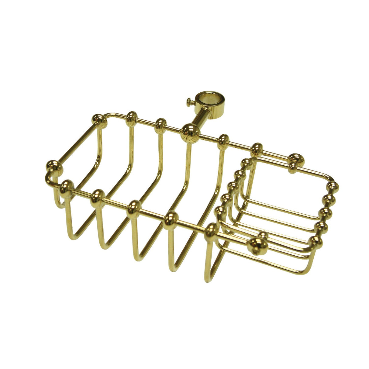 Vintage CC2142 7-Inch Riser Mount Soap and Sponge Holder, Polished Brass