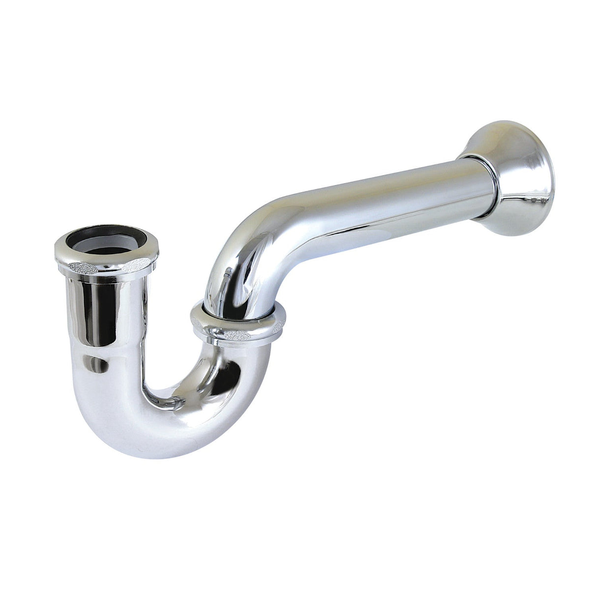 Vintage CC2241 1-1/4 (or 1-1/2) x 1-1/2 Inch Decor P-Trap with Bell Flange, 13-1/16 Inch Length, 18 Gauge, Polished Chrome