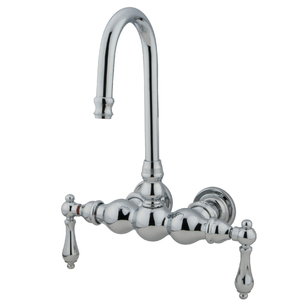 Vintage CC2T1 Two-Handle 2-Hole Tub Wall Mount Clawfoot Tub Faucet, Polished Chrome