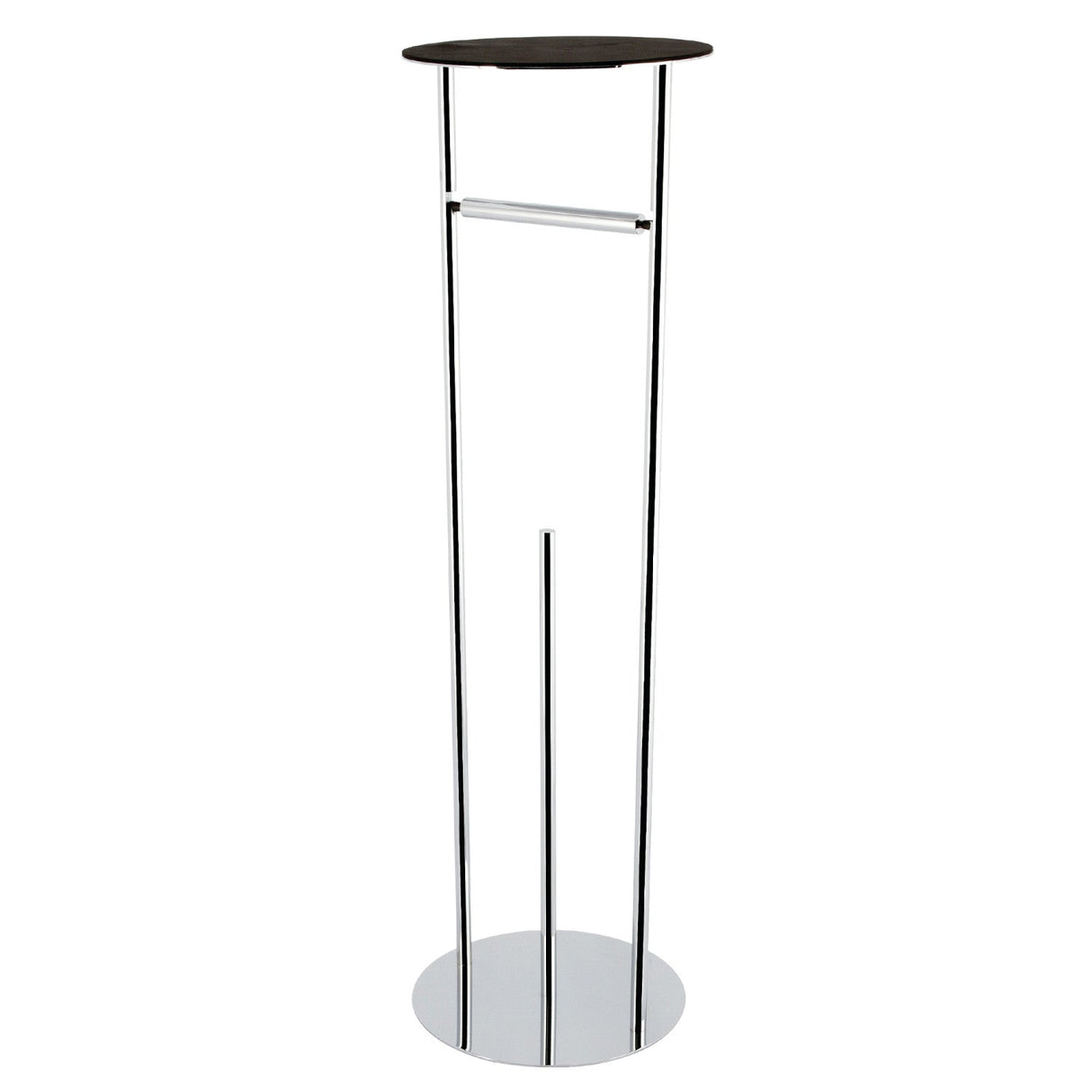 Dessau CC3001 Freestanding Toilet Paper Holder with Reserve Storage and Top Shelf, Polished Chrome