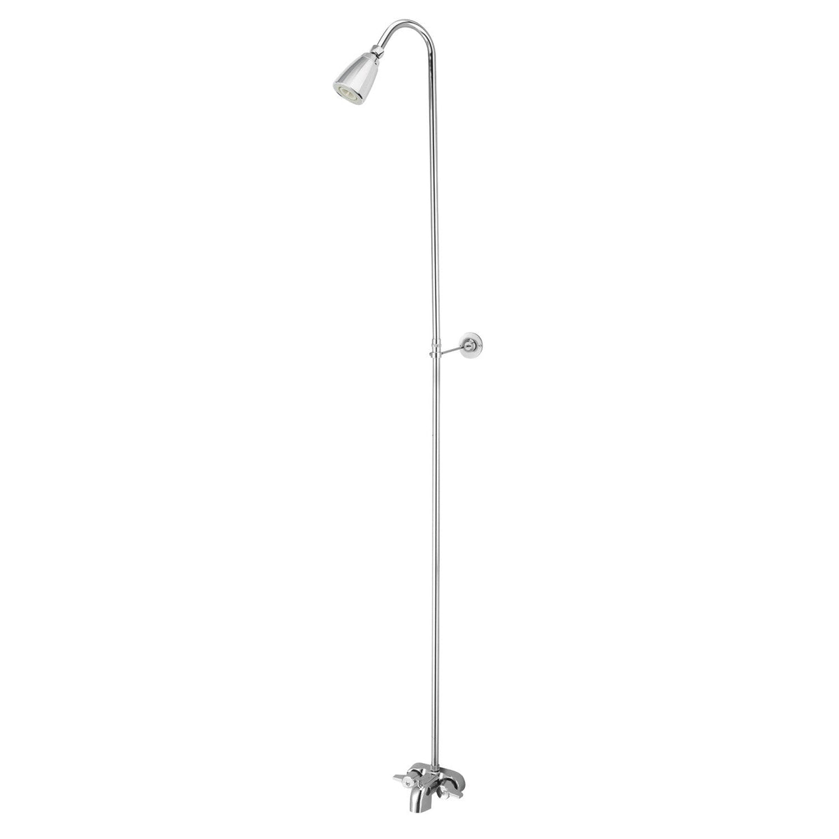 Vintage CC3121 Two-Handle 2-Hole Tub Wall Mount Convert to Shower Unit, Polished Chrome