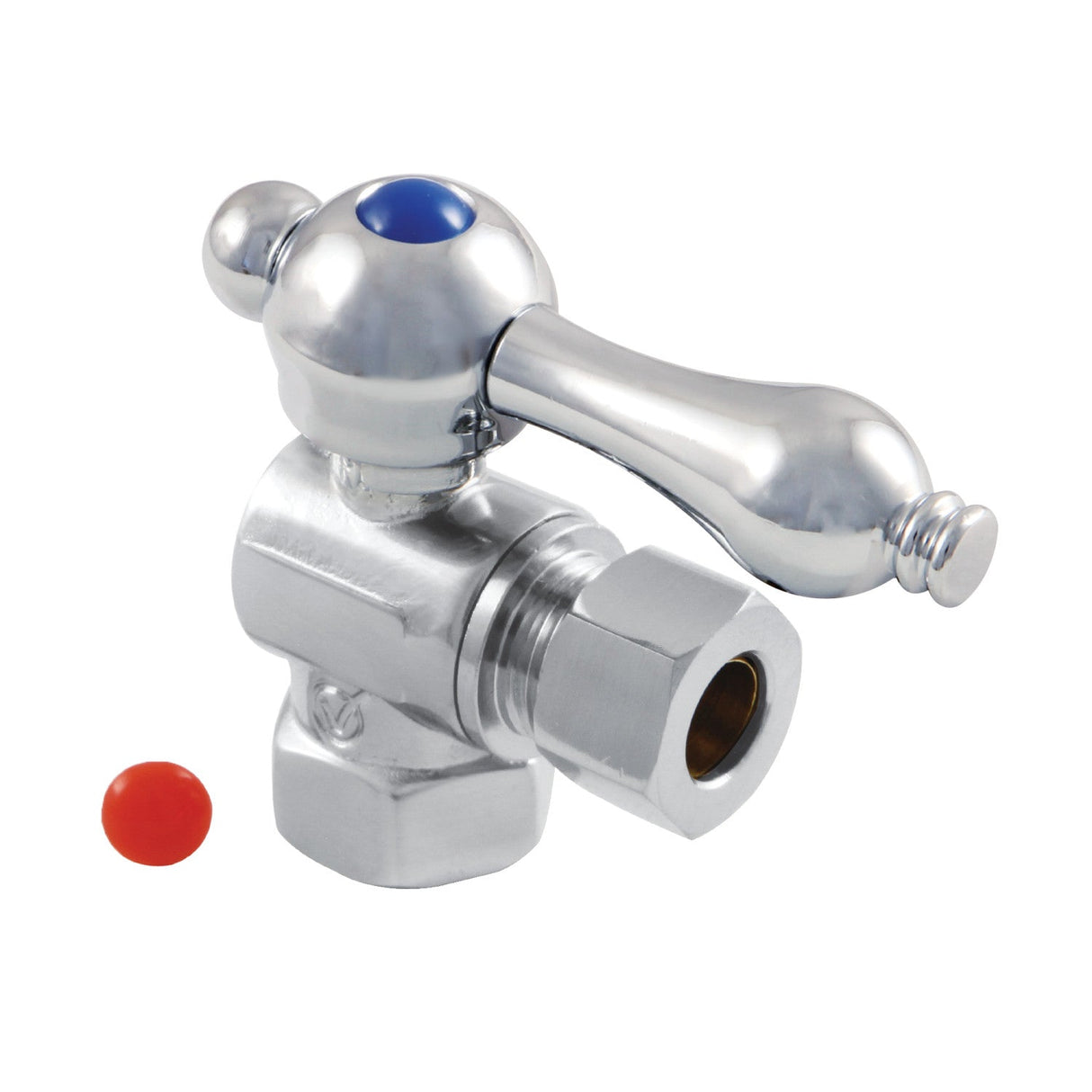Vintage CC33101 3/8-Inch FIP x 3/8-Inch OD Comp Quarter-Turn Angle Stop Valve, Polished Chrome