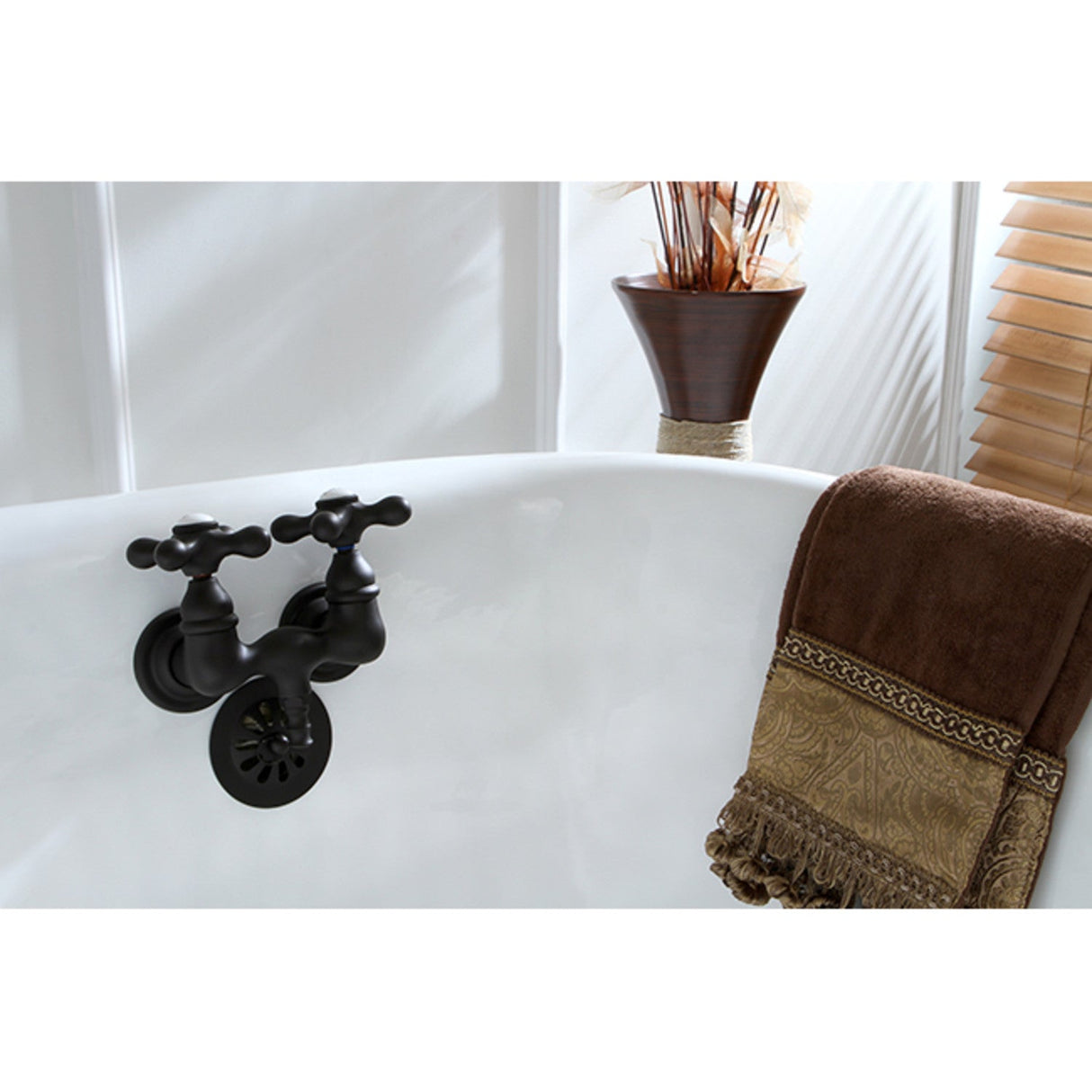 Vintage CC37T5 Two-Handle 2-Hole Tub Wall Mount Tub Faucet, Oil Rubbed Bronze
